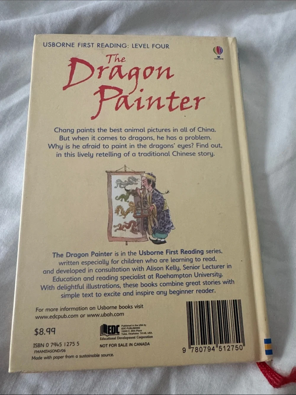 The Dragon Painter Hardcover Picture Book - Blue Cover with Red Dragon